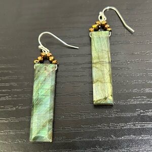 New: Genuine Labradorite Gemstone Earrings